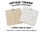 Natural Terrain Floor Insert for Jumping Spider Enclosure, Sand or Snow Texture, 3D Printed Terrarium Floor, Spider Habitat Decor - Spood Society