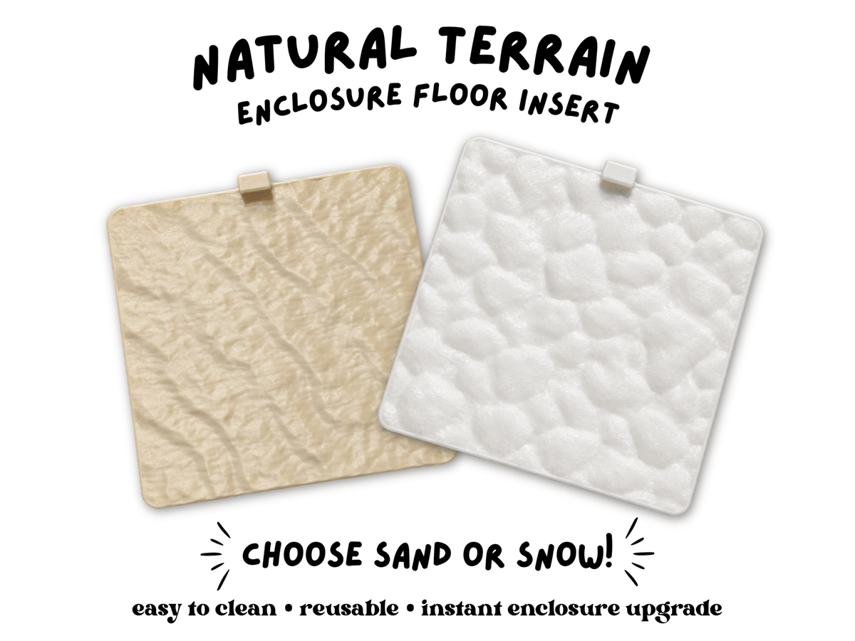 Natural Terrain Floor Insert for Jumping Spider Enclosure, Sand or Snow Texture, 3D Printed Terrarium Floor, Spider Habitat Decor - Spood Society