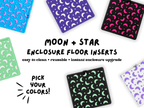 Jumping Spider Enclosure Floor Insert - Stars + Moon Pattern - Spood Society
