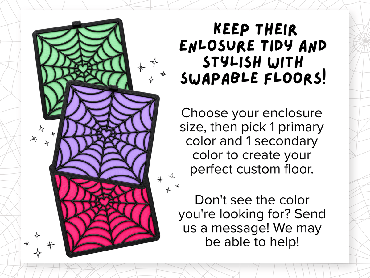 Jumping Spider Enclosure Floor Insert - Heart-Shaped Spiderweb - Spood Society