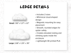 Dimensions diagram for the Jumping Spider Magnetic Cloud Ledges - Spood Society