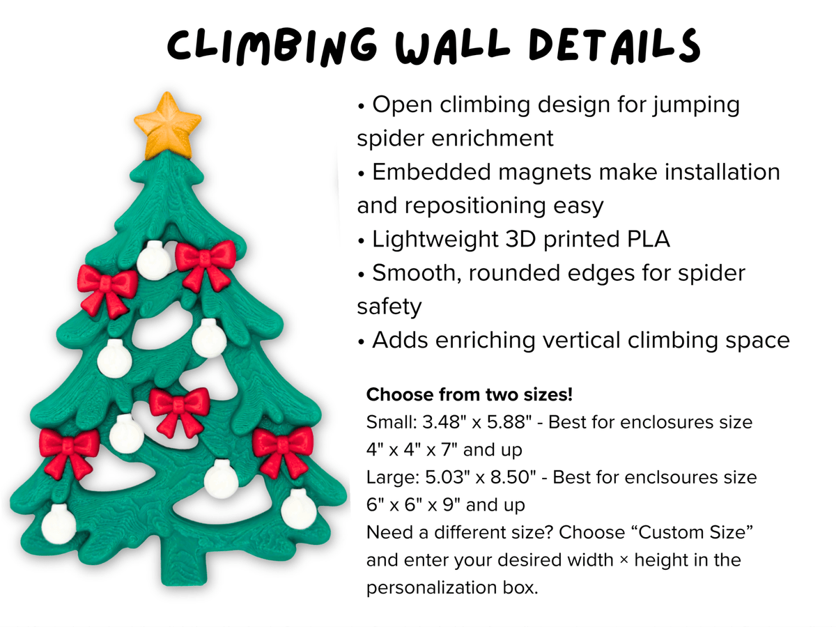 Christmas Jumping Spider Enclosure Accessory Set - Spood Society