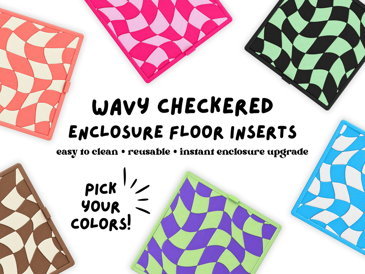 Jumping Spider Enclosure Floor Insert - Wavy Checkers - Spood Society