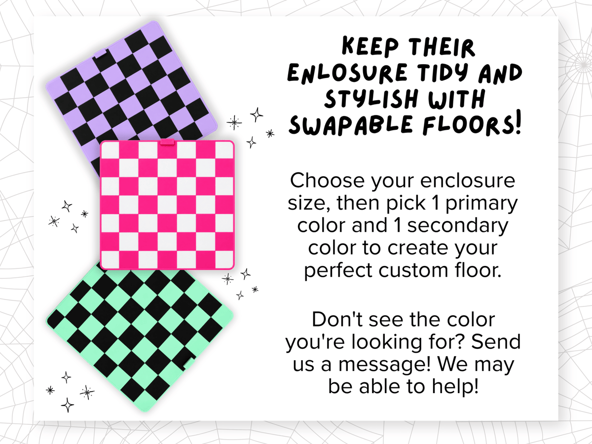 Jumping Spider Enclosure Floor Insert - Checkered - Spood Society