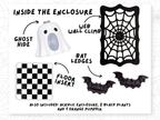 Interior view inside the Haunted Halloween Complete Jumping Spider Enclosure - Spood Society