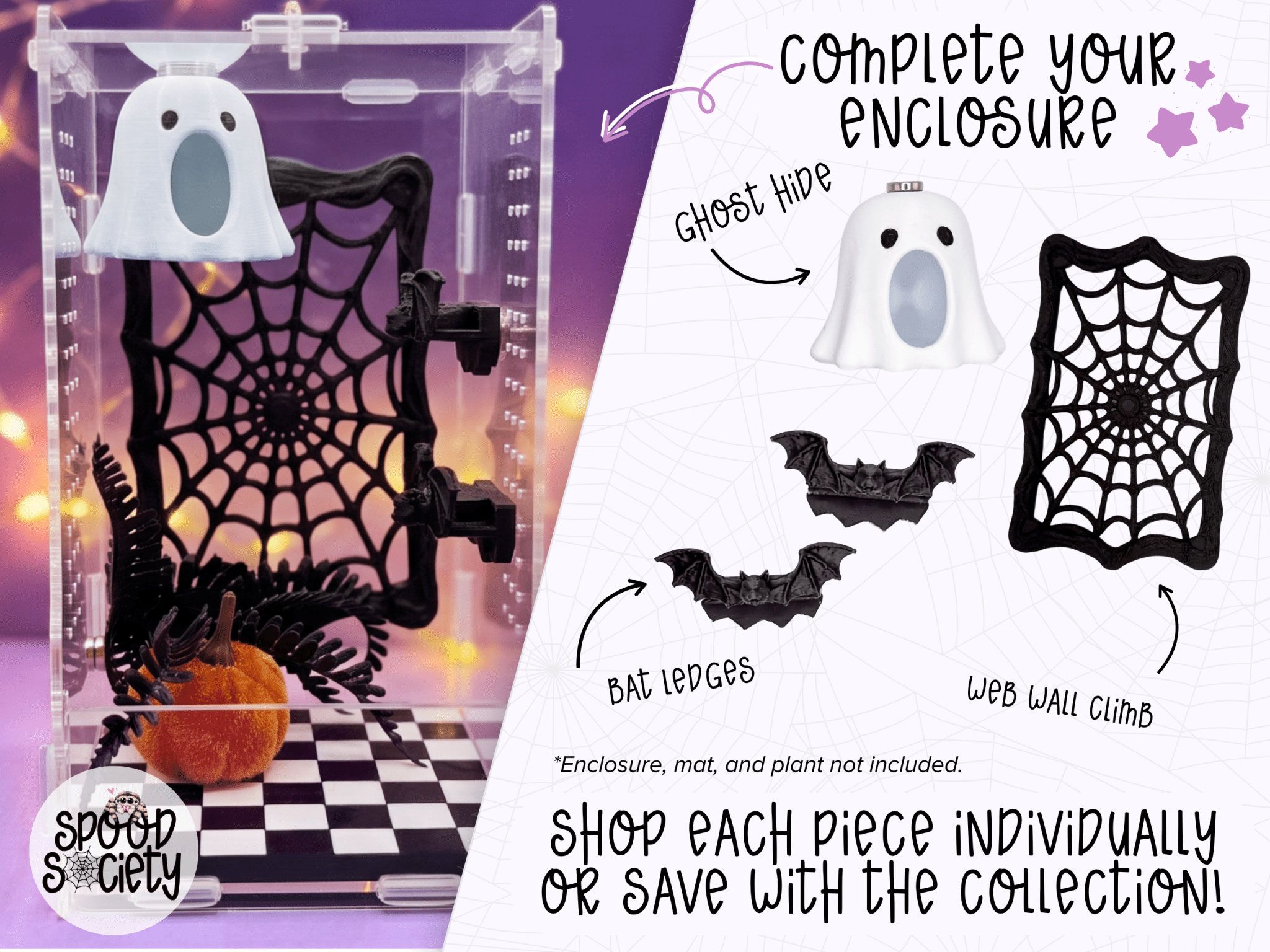 Jumping Spider Magnetic Ghost Hide - Spood Society