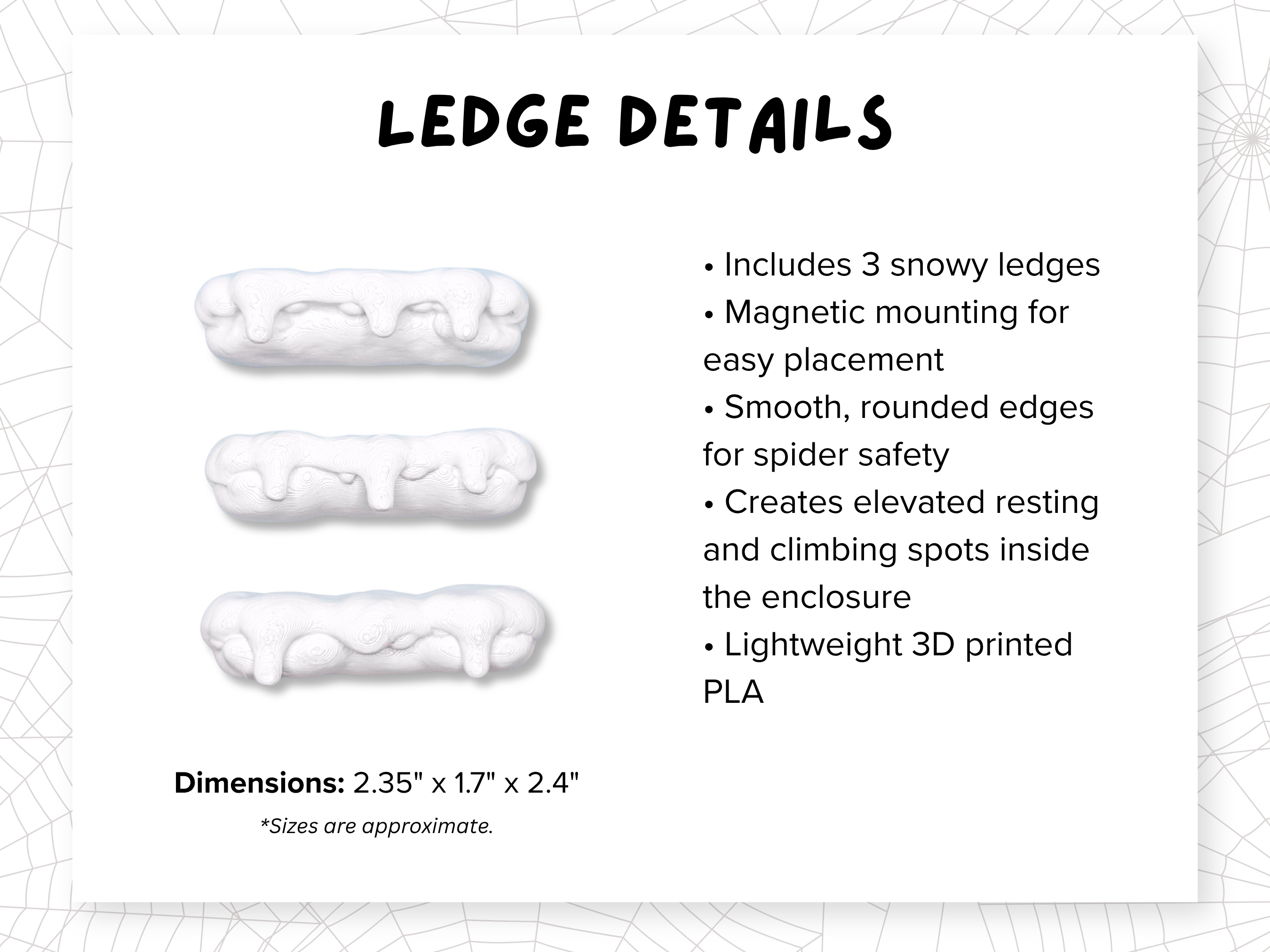 Abominable Adventure Jumping Spider Enclosure Accessory Set