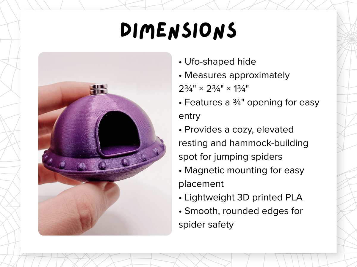 Cosmic Encounter • Glow-in-the-Dark UFO Jumping Spider Enclosure - Spood Society